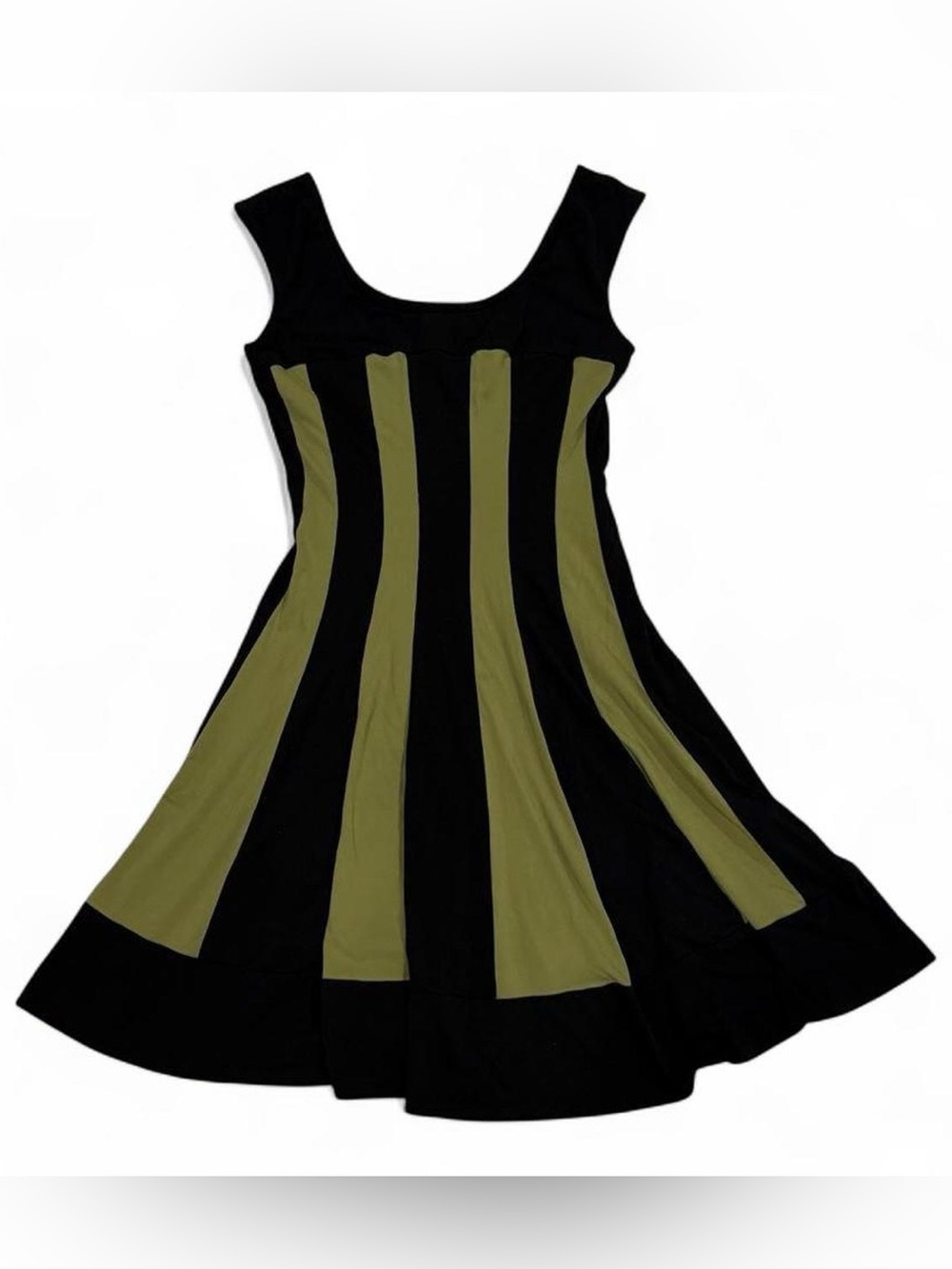Y2K vintage Connected Apparel black and green striped dress